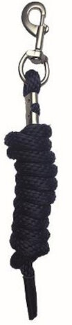 leidkoord met karabijnhaak 200 cm perlon marineblauw