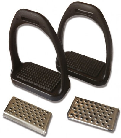 stijgbeugels High-Tech 12 cm polymeer/rubber zwart