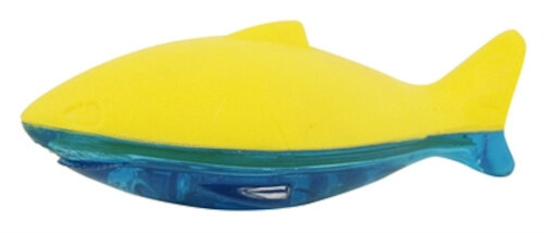 waterspeelgoed Shark 19 x 6,5 x 6,5 cm foam geel