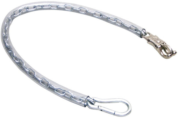 aanbindketting 100 cm staal zilver