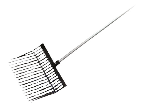 mestriek met D-greep aluminium zilver/zwart