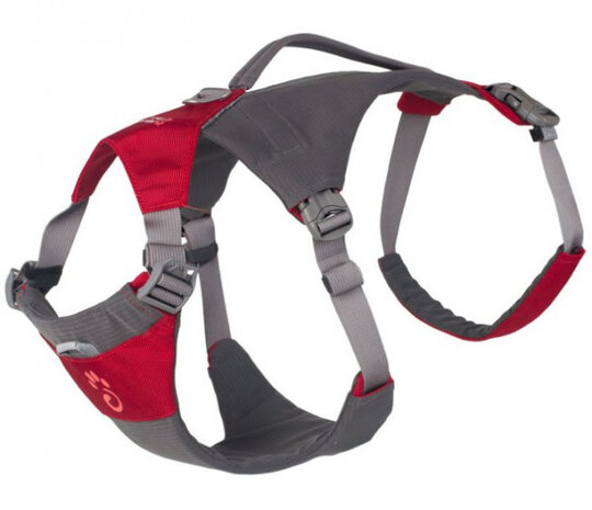 hondenharnas Hiking 38-50 cm polyester grijs/rood