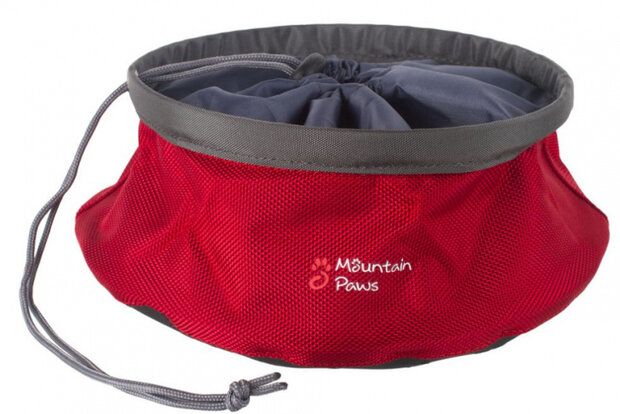 reisvoerbak honden&nbsp;21 x 15 cm&nbsp;polyester rood