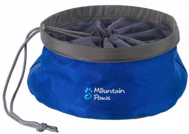 reisvoerbak honden 17 cm polyester/TPU blauw