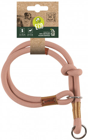 hondenhalsband Eco 6 x 35 cm nylon roze maat S