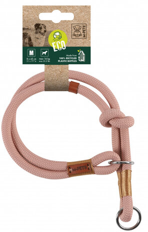 hondenhalsband Eco 8 x 45 cm nylon roze maat M