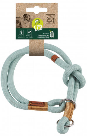 hondenhalsband Eco 6 x 35 cm nylon blauw maat S