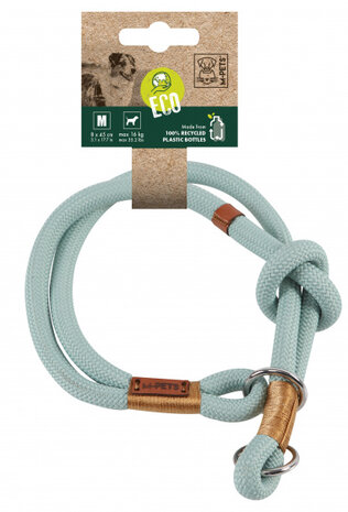 hondenhalsband Eco 8 x 45 cm nylon blauw maat M