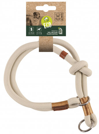 hondenhalsband Eco 6 x 35 cm nylon beige maat S