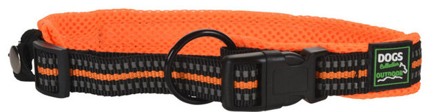 hondenhalsband neon 45-55 cm polyetheen oranje