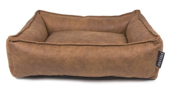 hondenmand Alaska 90 x 70 x 20 cm leer/foam cognac