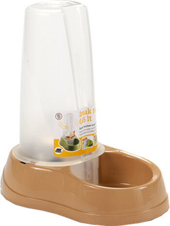 water- of droogvoerdispenser 650 ml PP bruin