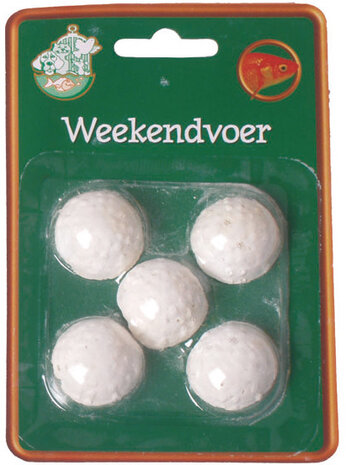 weekendvisvoer blok 30 gram wit 5 stuks