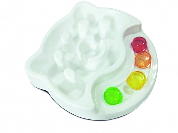 slowfeeder honden 30 x 31 x 6 cm wit