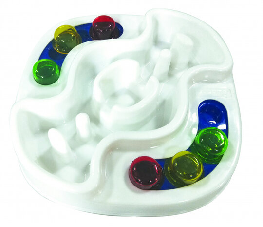 slowfeeder honden 31 x 31 x 6 cm wit