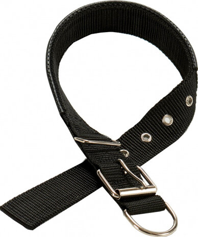 hondenhalsband 61,5 x 3 x 0,2 cm nylon/staal zwart
