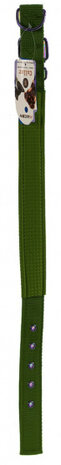hondenhalsband 61,5 x 3 x 0,2 cm nylon/staal kakigroen
