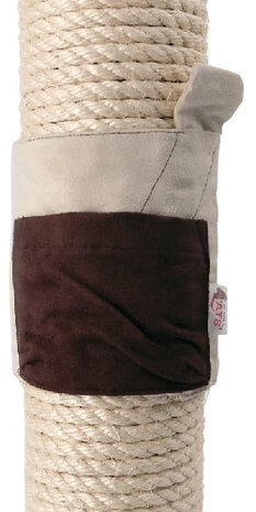 krabpaalhoes 16 x 14 cm polyester roodbruin/beige