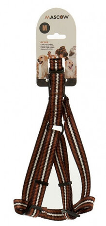 hondentuigje 27 x 16 cm nylon bruin/zwart