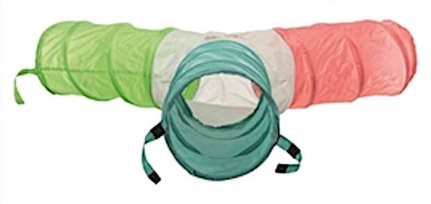 speeltunnel 3-weg konijn 47 x 18 cm nylon