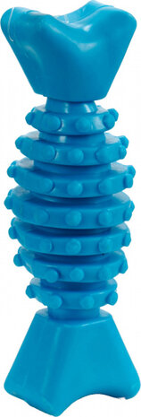 kauw- en gebitsspeelgoed 11,5 x 3,5 cm siliconen blauw