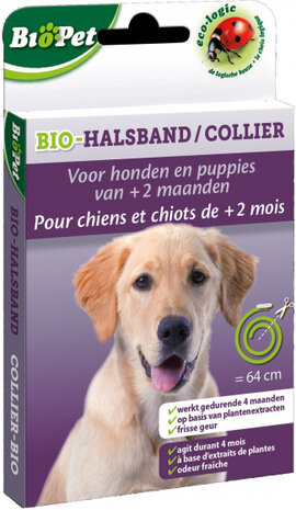 bio-hondenhalsband Biopet antiparasiet 35 cm groen
