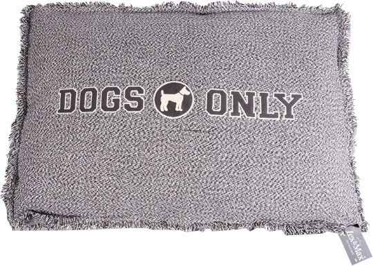 hondenkussenhoes Dogs Only 90 x 65 cm katoen grijs