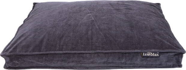 hondenkussenhoes Velvet 90 x 65 cm polyester grijs