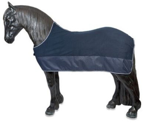 paardendeken Fancy fleece/polyester donkerblauw maat 205