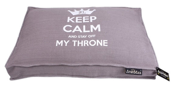 boxbed Keep Calm 75 x 50 x 19 cm katoen/acryl taupe