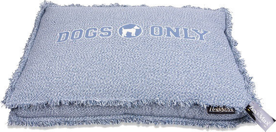 hondenkussenhoes Dogs Only 120 cm katoen blauw