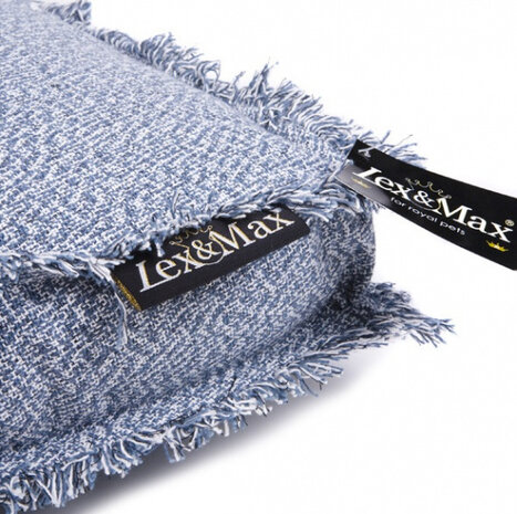 hondenkussenhoes Dogs Only 120 cm katoen blauw