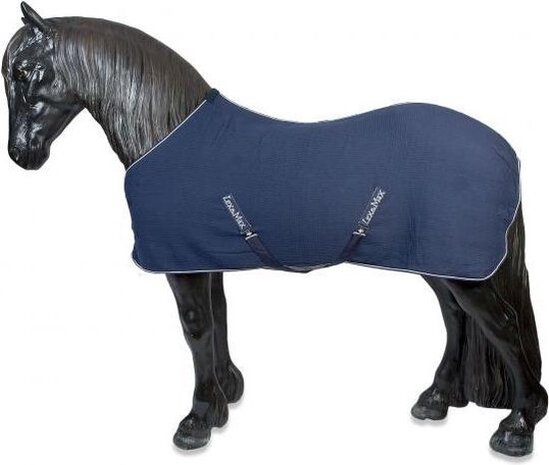 paardendeken Diamond katoen donkerblauw maat 175