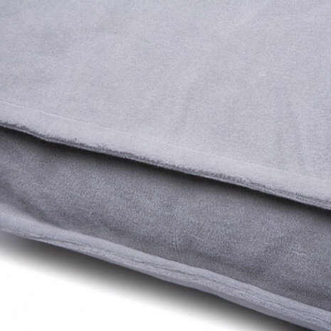 hondenkussenhoes Velvet 75 cm polyester lichtgrijs