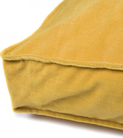 hondenkussenhoes Velvet 75 x 50 cm polyester geel