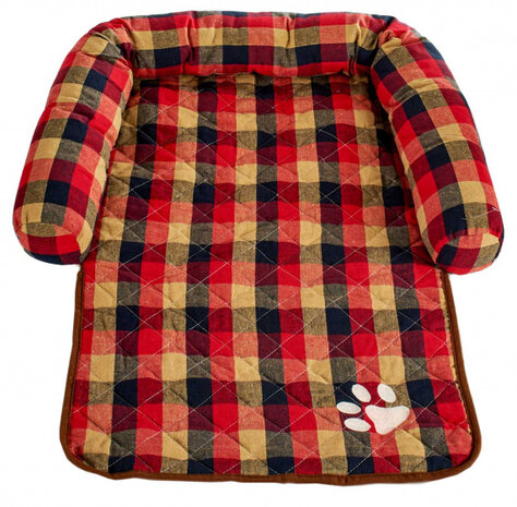 hondenmat 58 x 85 x 11 cm rood/zwart/geel