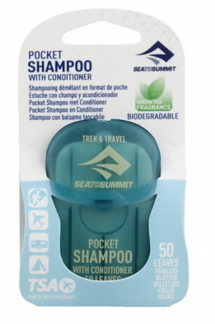 reisshampoo Pocket Shampoo blauw/wit 50 vellen