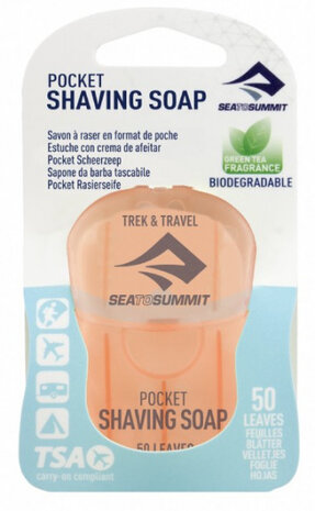 scheerzeep Pocket Shaving Soap oranje/wit 50 vellen