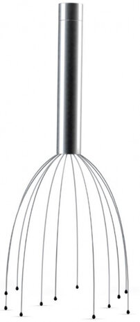 hoofdmassage 28,5 cm aluminium/RVS zilver