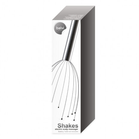 hoofdmassage 28,5 cm aluminium/RVS zilver