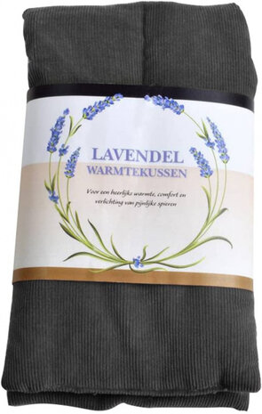 warmtekussen met lavendelgeur 16 x 13 cm nylon antraciet