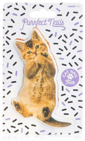nagelvijl kattenvorm 12,5 x 5,5 cm bruin