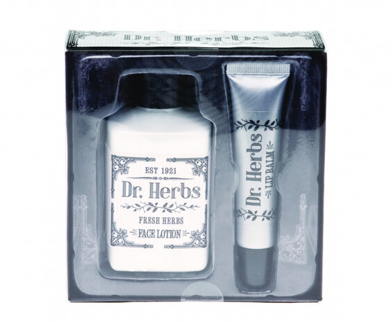 gezichtsverzorging Dr. Herbs zwart/wit 2-delig