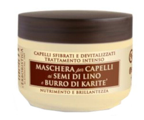 haarmasker Lijnzaad &amp; Sheaboter 200 ml bruin