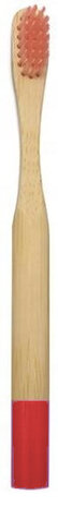 handtandenborstel junior 14,5 cm bamboe naturel/rood