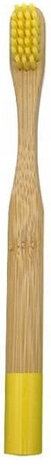 handtandenborstel junior 14,5 cm bamboe naturel/geel