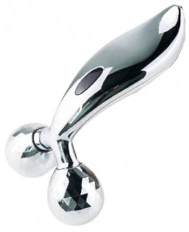 massageroller 3D 15 x 9 cm zilver