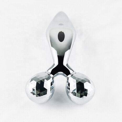 massageroller 3D 15 x 9 cm zilver
