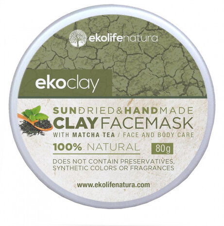 kleimasker Matcha 80 ml klei vegan groen/grijs