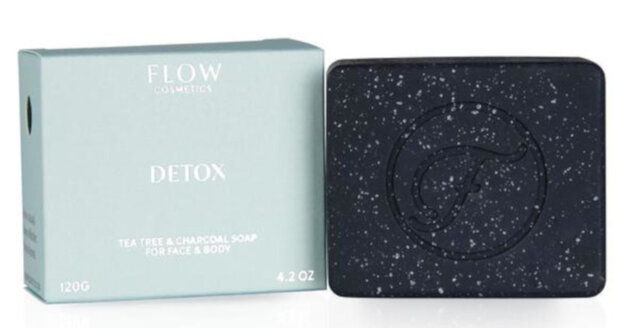zeep bar Detox 120 gram vegan zwart